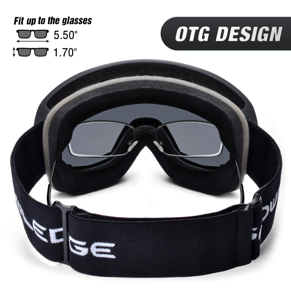 Gafas de esquí antivaho de doble capa, gafas de esquí de montaña