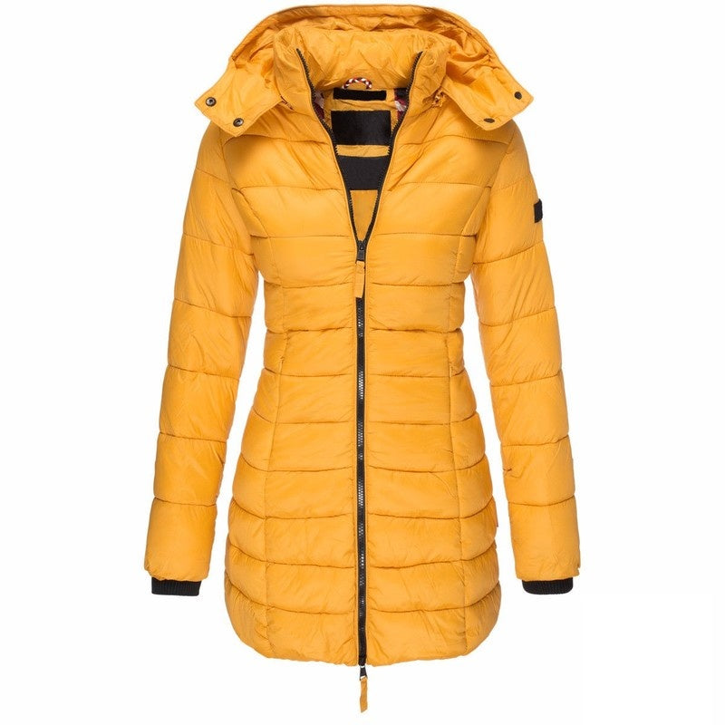 Chaqueta acolchada ajustada de longitud media