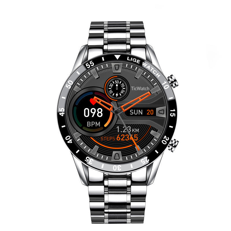 Reloj inteligente multifuncional con Bluetooth, podómetro, detección de presión arterial y frecuencia cardíaca, reloj resistente al agua