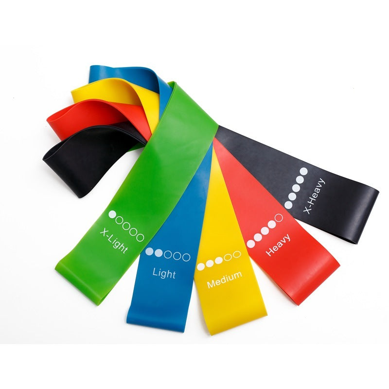 Bandas elásticas de goma de resistencia 0,35mm-1,1mm, bandas elásticas para entrenamiento deportivo Pilates