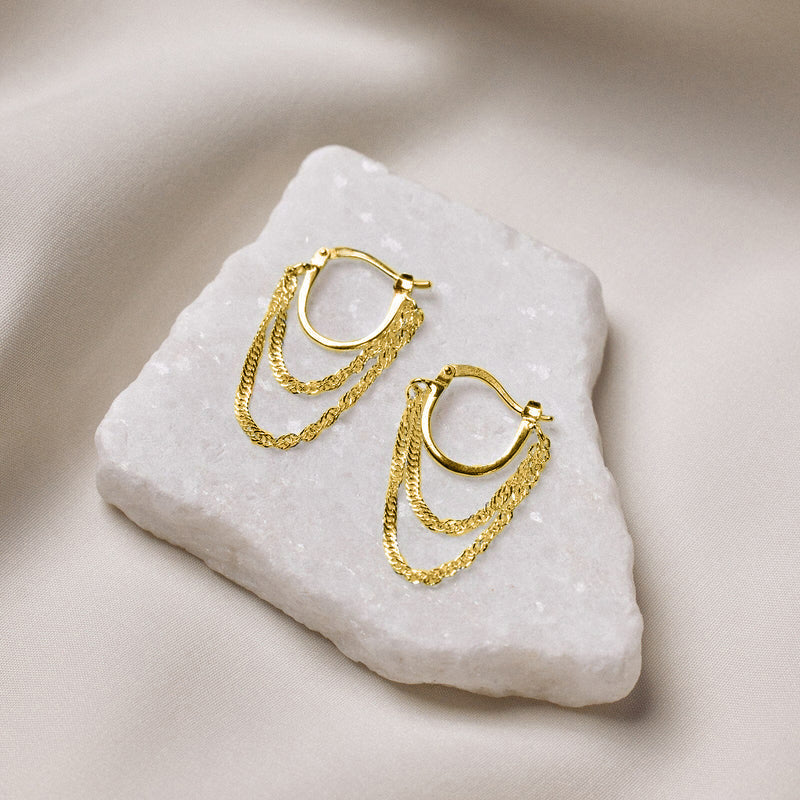 Pendientes de cadena francesa con diseño de moda