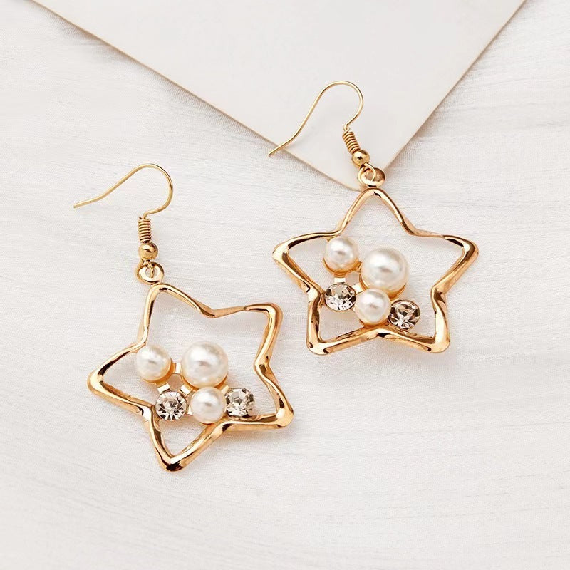 Pendientes retro geométricos populares de moda