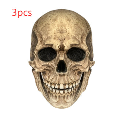 Máscara de calavera con boca móvil para Halloween, casco, boca móvil, máscara de calavera de cabeza completa