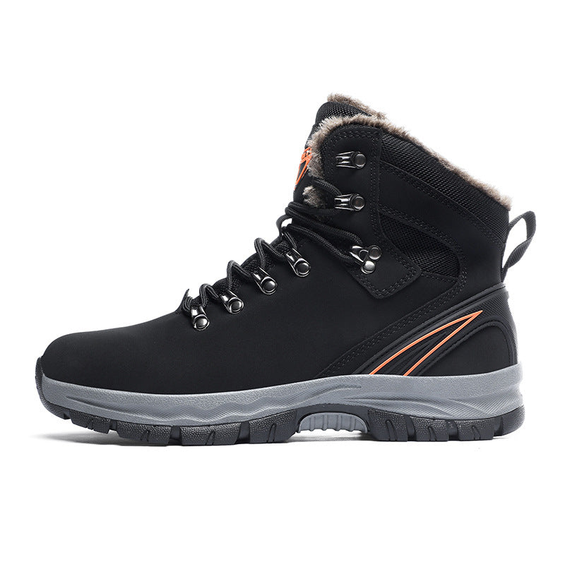 Botas de nieve acolchadas y cálidas con forro polar para invierno de talla grande