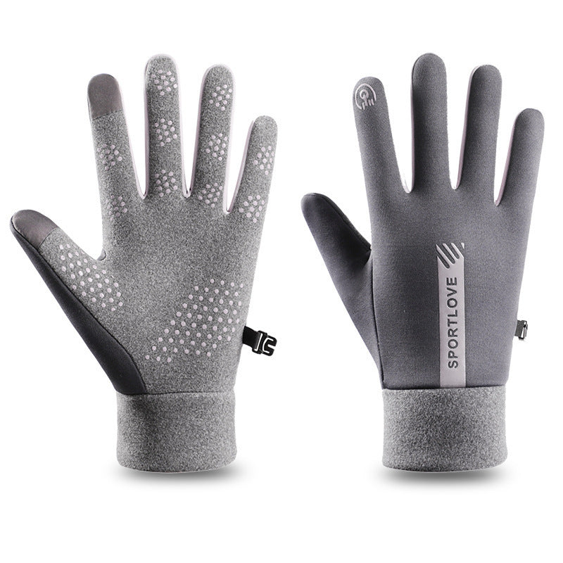 Guantes de invierno resistentes al viento y al frío, de terciopelo, cálidos y antideslizantes para pantalla táctil
