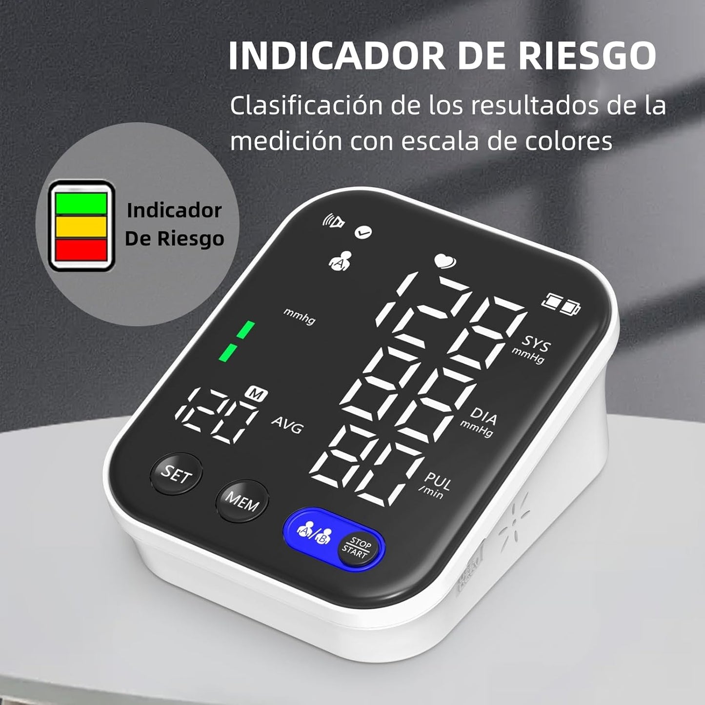 Tensiómetro electrónico,presión arterial en tiempo real
