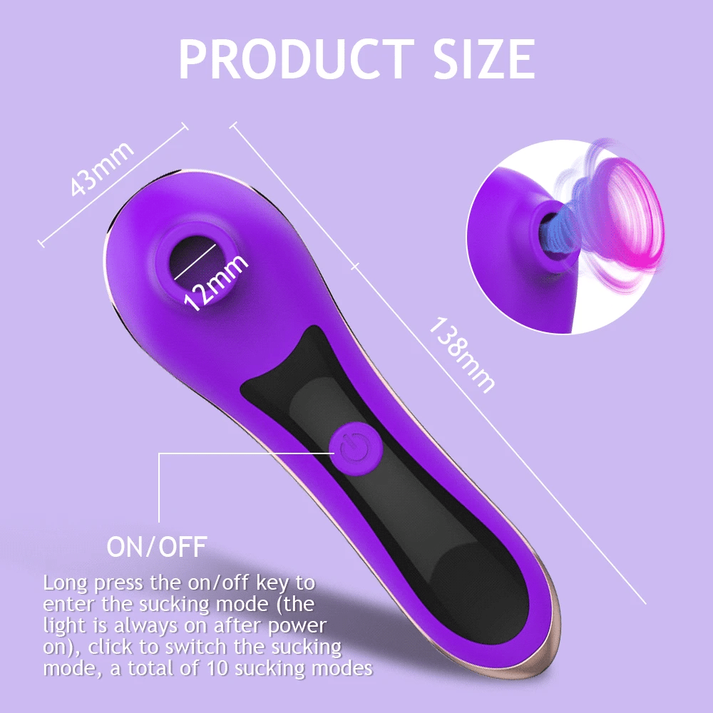 Succionador vibrador mujer.