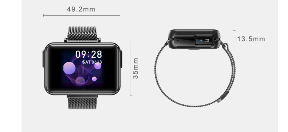 Smartwatch TWS con Auriculares inalámbricos Bluetooth 2 en 1 T91