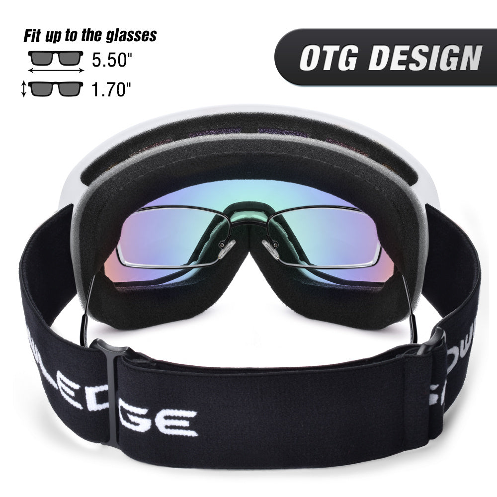 Gafas de esquí antivaho de doble capa, gafas de esquí de montaña