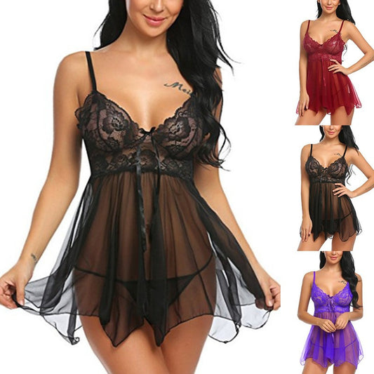 Camisón sexy con abertura frontal