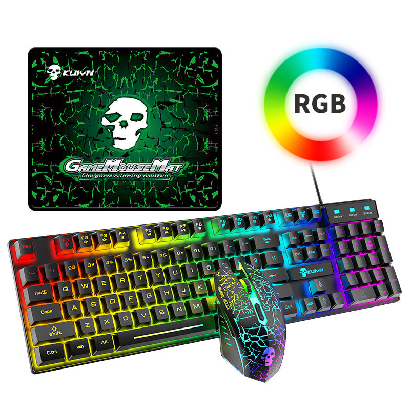 Set de teclado y ratón luminoso Kuiying T6RGB