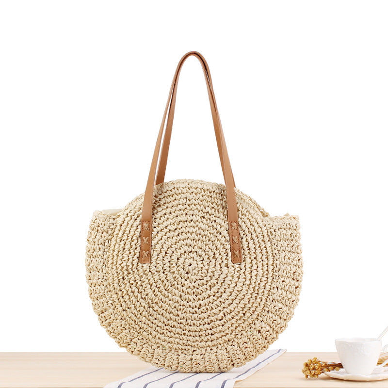 Bolso de hombro redondo simple, Bolsos de playa de verano