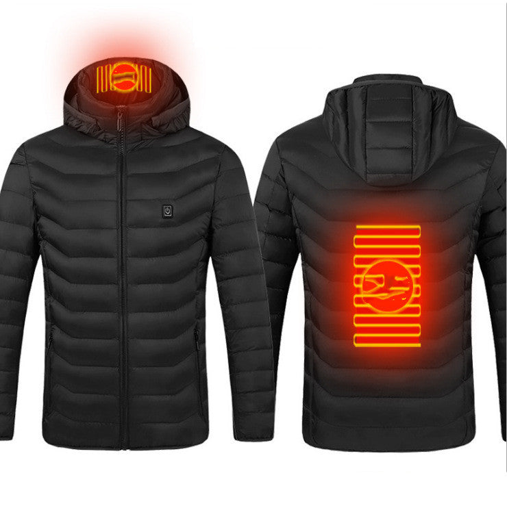 Chaqueta calefactora, chaqueta eléctrica USB, abrigo de algodón