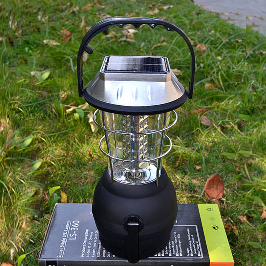 Lampara de camping con carga solar y manivela
