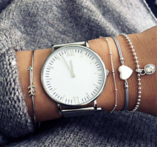 Conjunto de pulseras y brazaletes bohemios con cuentas vintage
