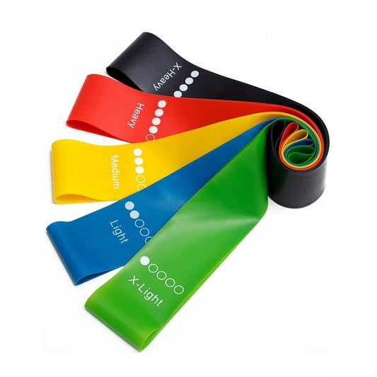 Bandas elásticas de goma de resistencia 0,35mm-1,1mm, bandas elásticas para entrenamiento deportivo Pilates
