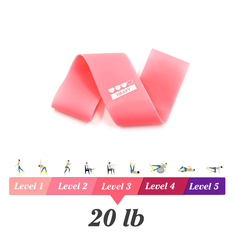 Bandas elásticas de goma de resistencia 0,35mm-1,1mm, bandas elásticas para entrenamiento deportivo Pilates