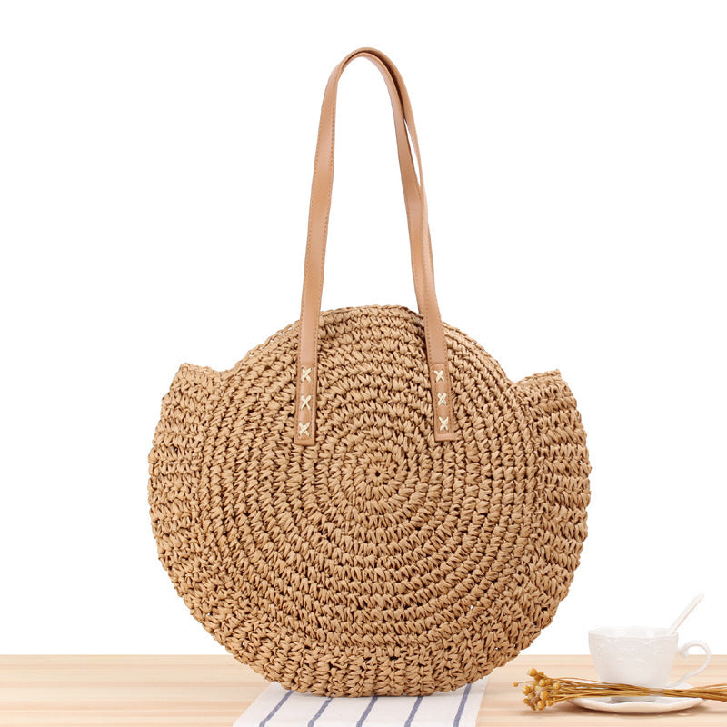 Bolso de hombro redondo simple, Bolsos de playa de verano