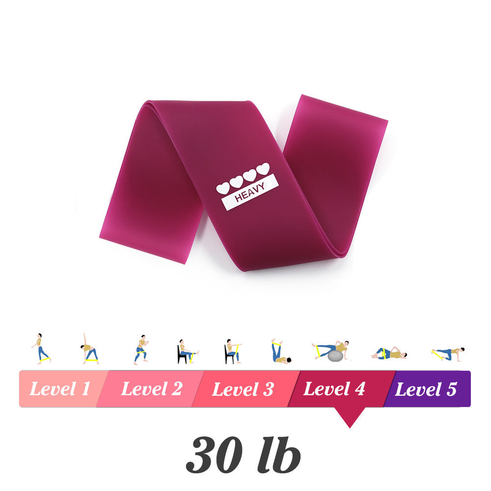 Bandas elásticas de goma de resistencia 0,35mm-1,1mm, bandas elásticas para entrenamiento deportivo Pilates