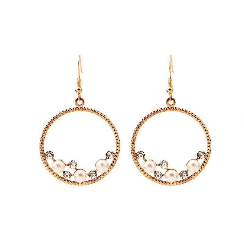 Pendientes retro geométricos populares de moda