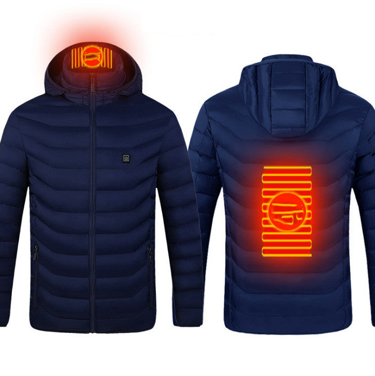 Chaqueta calefactora, chaqueta eléctrica USB, abrigo de algodón