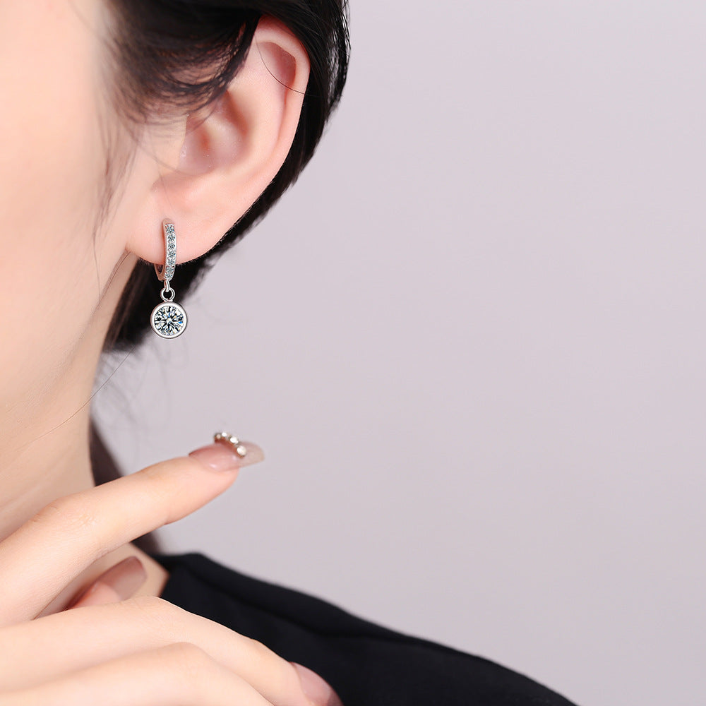 Pendientes geométricos creativos y elegantes con circonitas