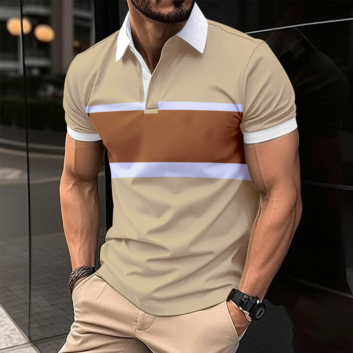 Polo Casual Hombre Estampado