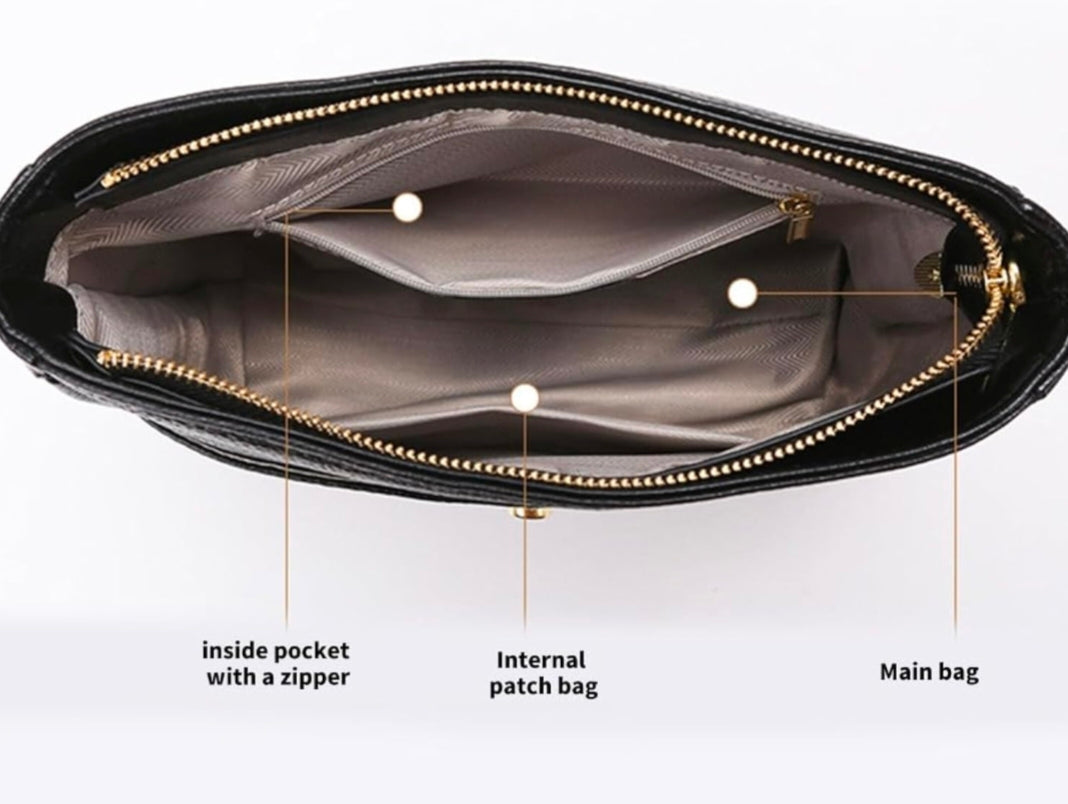 Bolso bandolera informal de cuero con capa superior de piel de vaca
