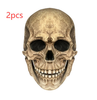 Máscara de calavera con boca móvil para Halloween, casco, boca móvil, máscara de calavera de cabeza completa