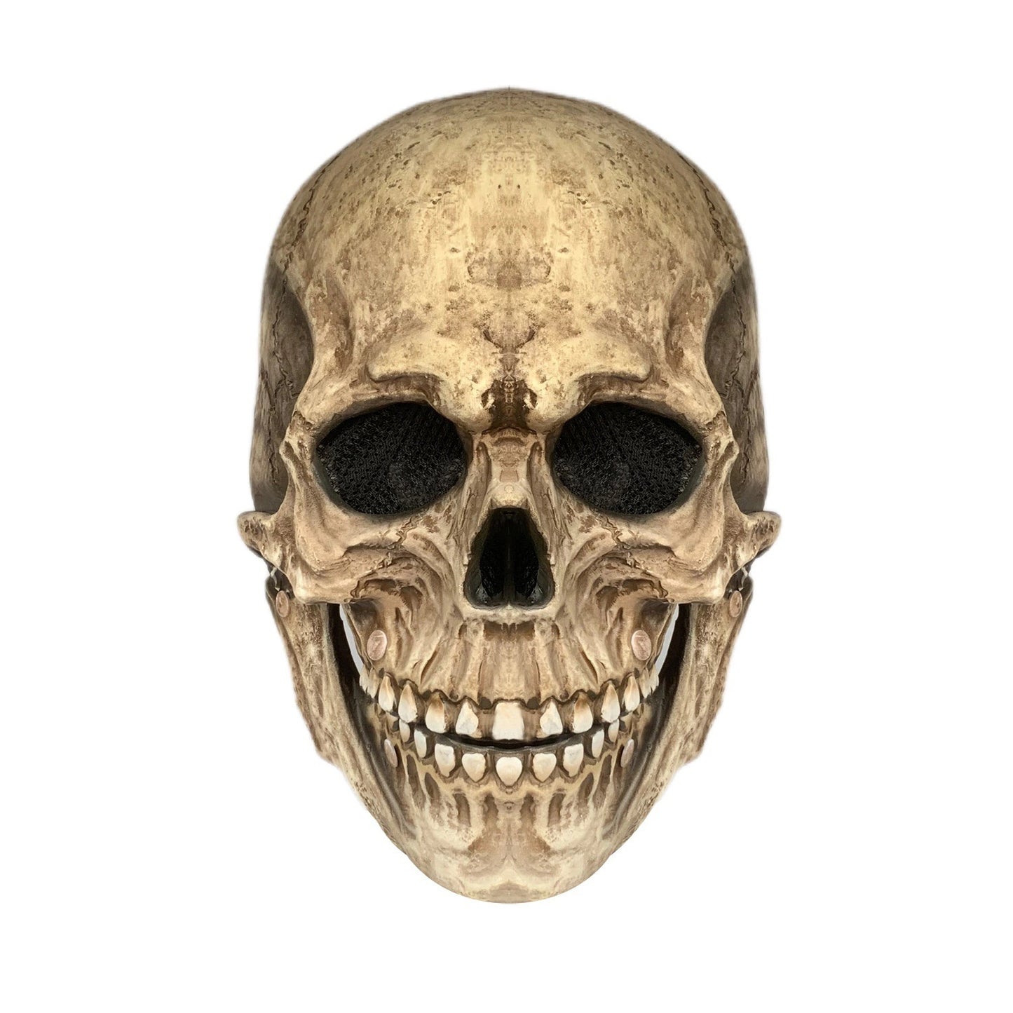 Máscara de calavera con boca móvil para Halloween, casco, boca móvil, máscara de calavera de cabeza completa