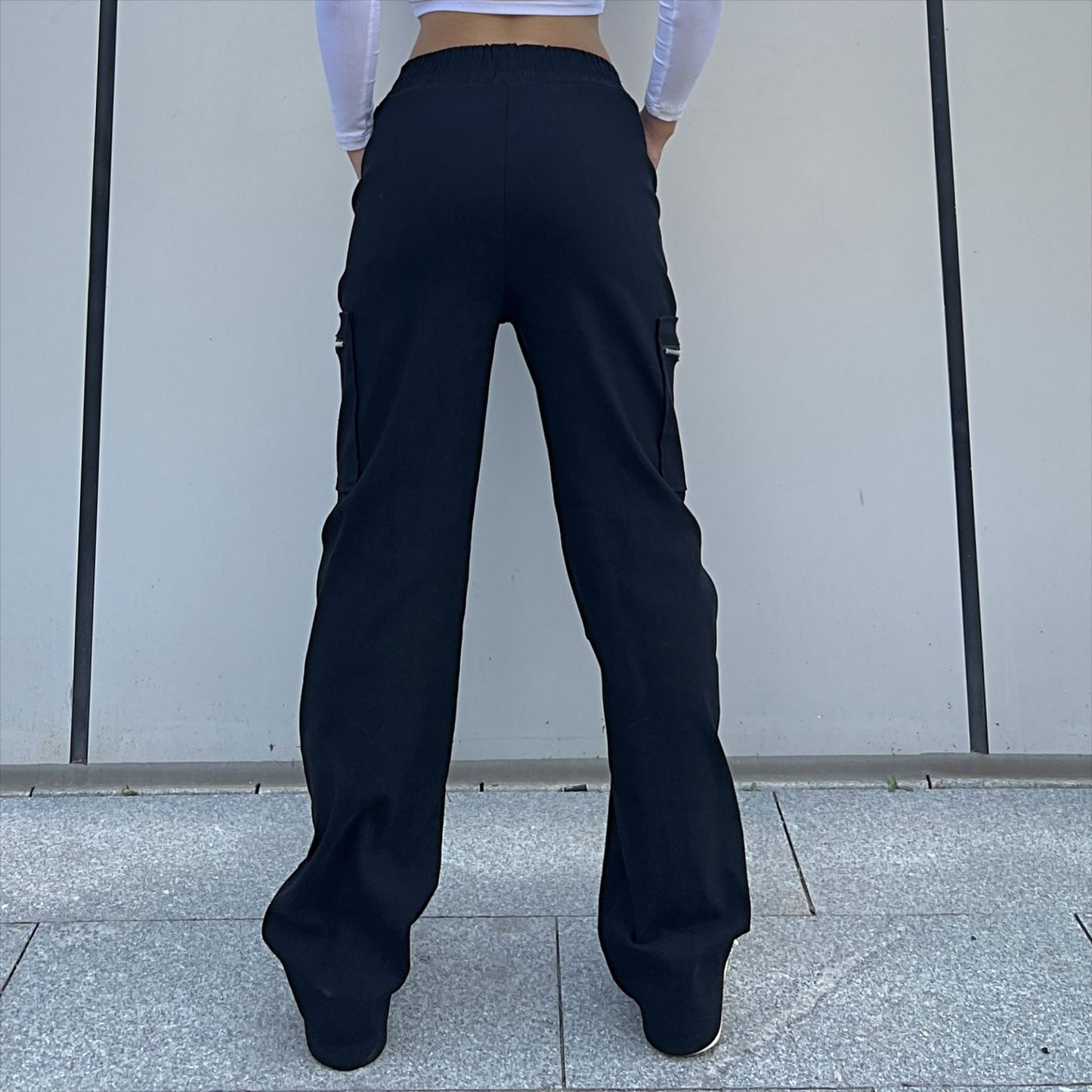 Pantalones de calle sueltos de moda para mujer