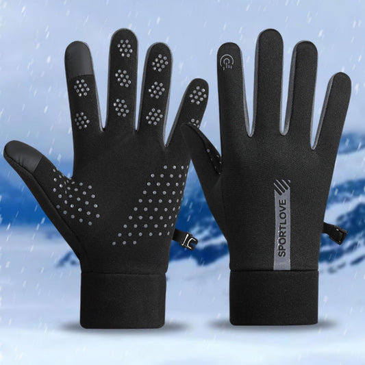 Guantes de invierno resistentes al viento y al frío, de terciopelo, cálidos y antideslizantes para pantalla táctil