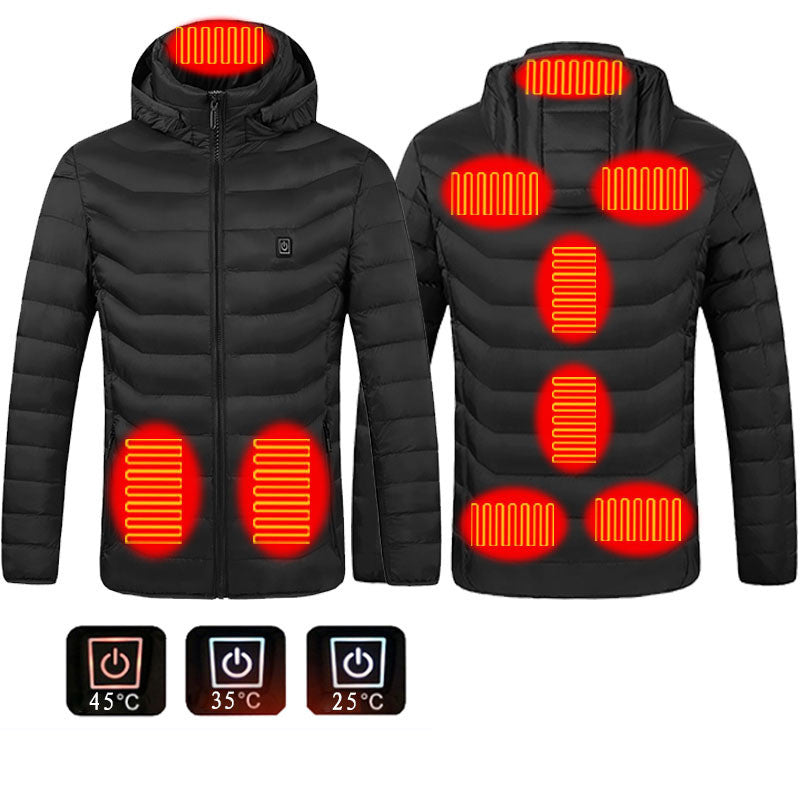 Chaqueta calefactora, chaqueta eléctrica USB, abrigo de algodón