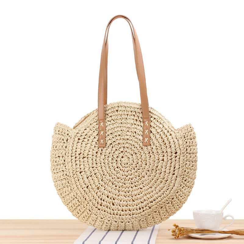 Bolso de hombro redondo simple, Bolsos de playa de verano