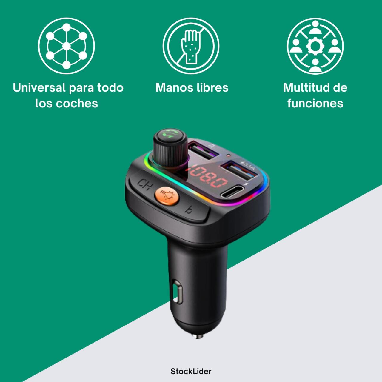 Bluetooth manos libres,MP3 coche C15